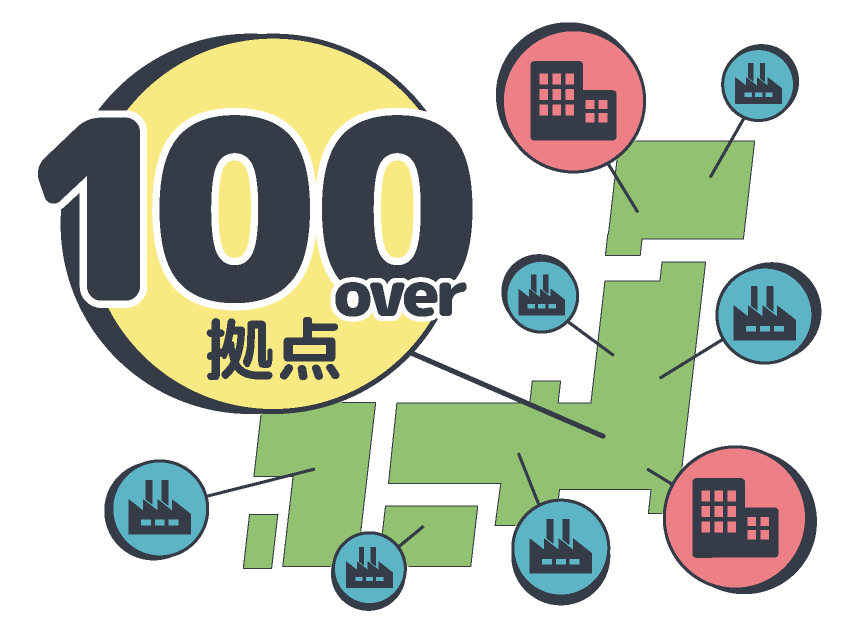 100拠点以上